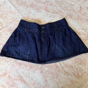 SO Dark Wash Denim Mini Skirt (Size 11)